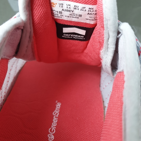 Timberland Wm Solar Wave Light Grey Mesh Low Top Lace-Up Eco Hiking Sneakers 7.5 - Picture 11 of 16